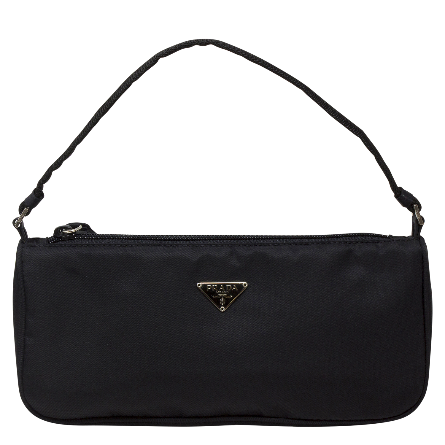 Prada Black Tessuto Nylon Flat Mini Crossbody Bag