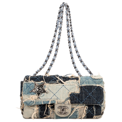 Chanel Rare Western Denim Patchwork Flap Bag
