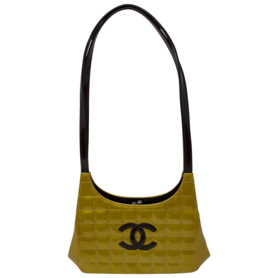 Chanel 1994 Limited Edition Gold Chocolate Bar Kiss-lock Bag
