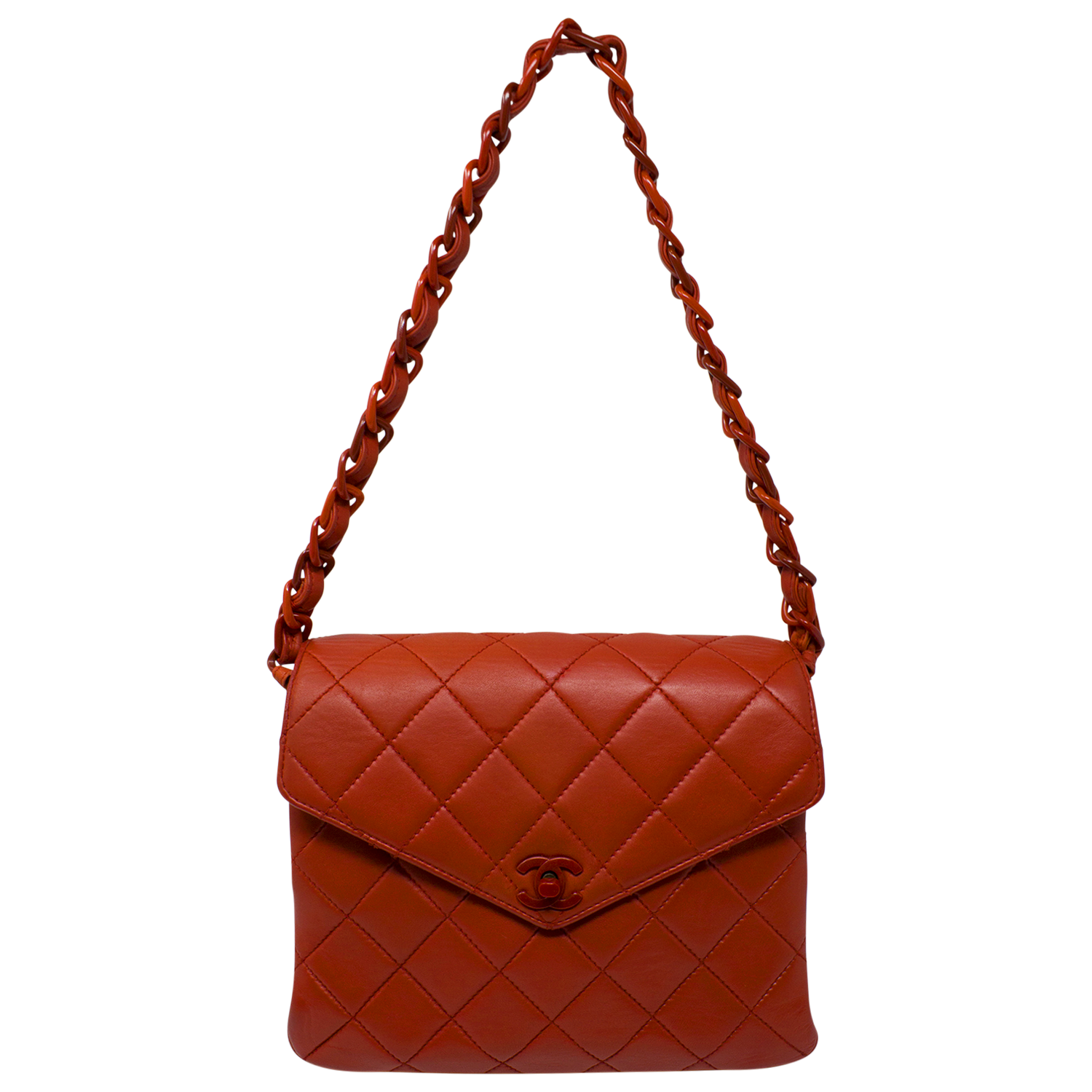 Chanel 2004 Red Quilted Monochrome Flap Bag