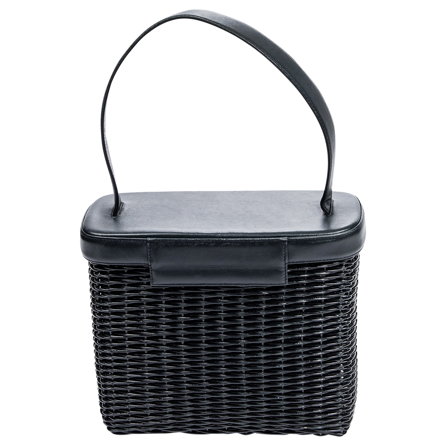 Chanel Limited Edition Black Wicker Basket Bag - shop 