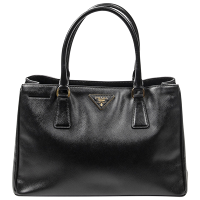 Prada Large Black Saffiano Leather Bag w/ Strap
