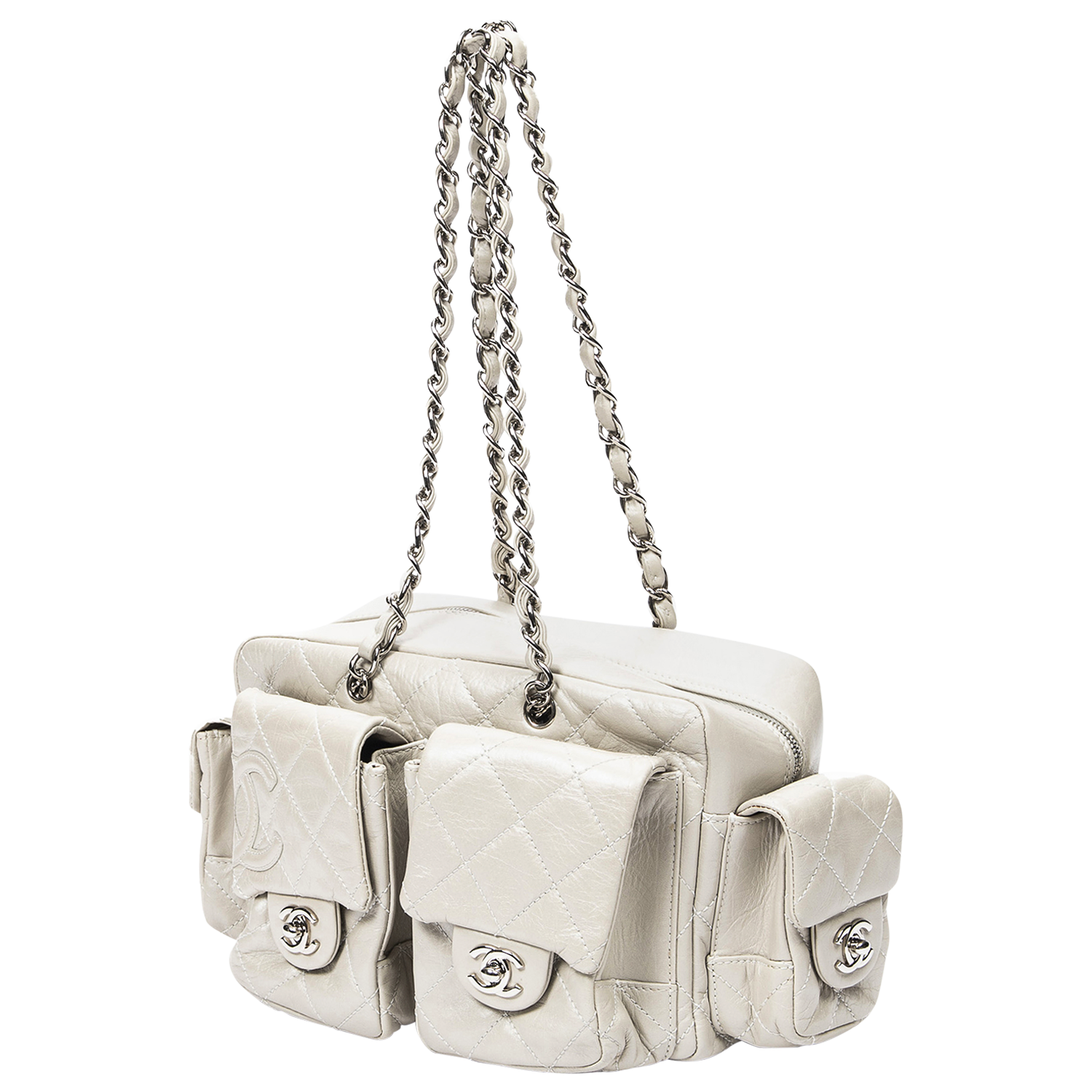 Chanel 2006 Ivory Cambon Multi Pocket Bag - shop 