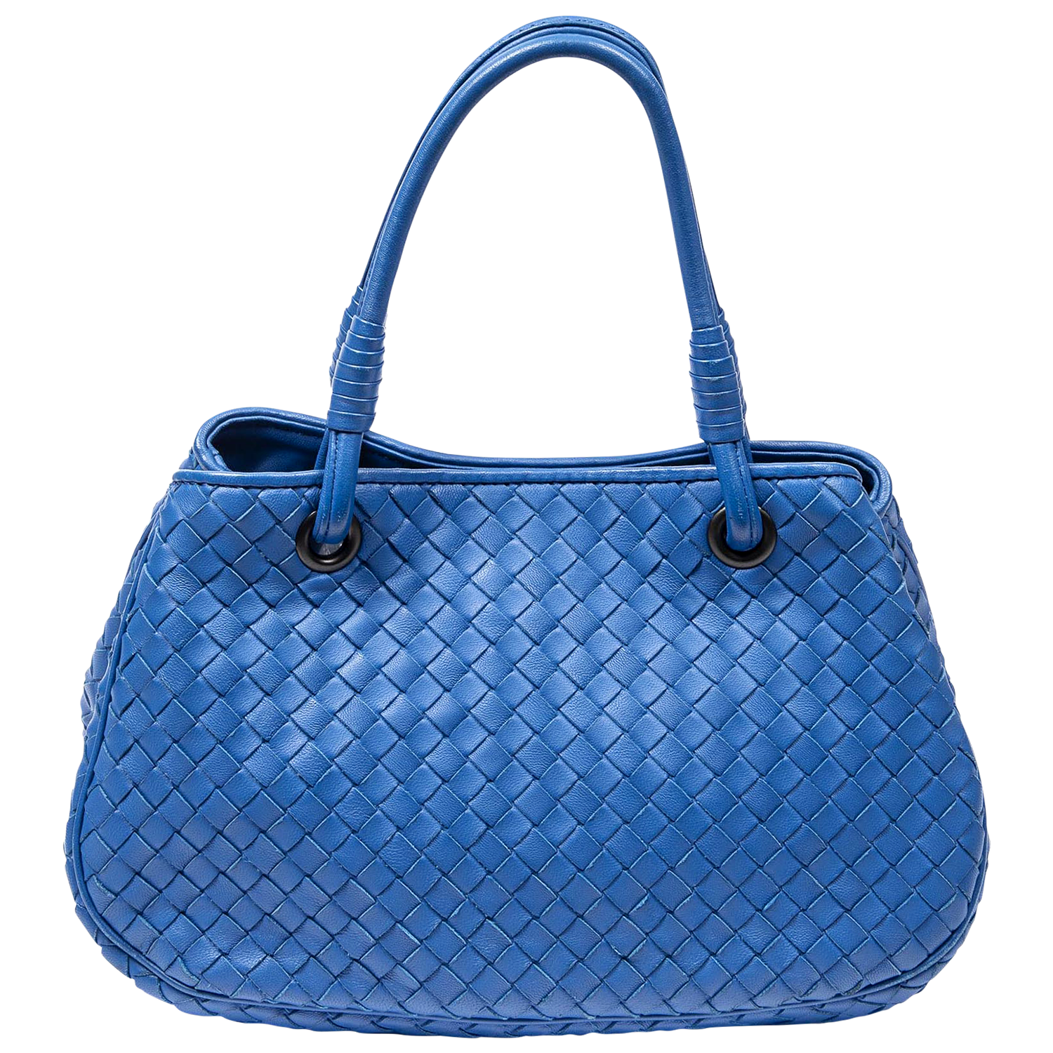 Bottega Veneta Blue Intrecciato Small Bag