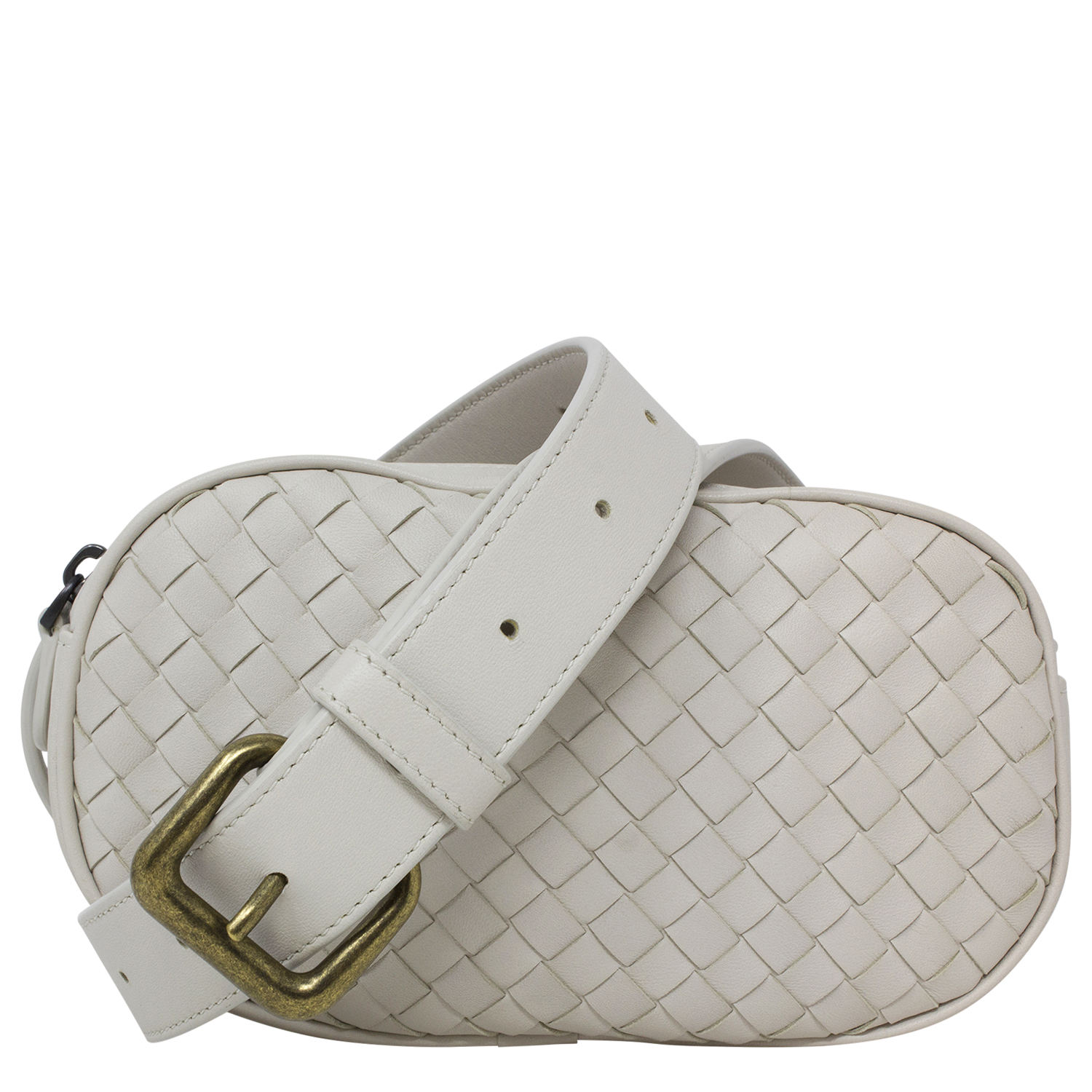Bottega Veneta White Intrecciato Crossbody Sling