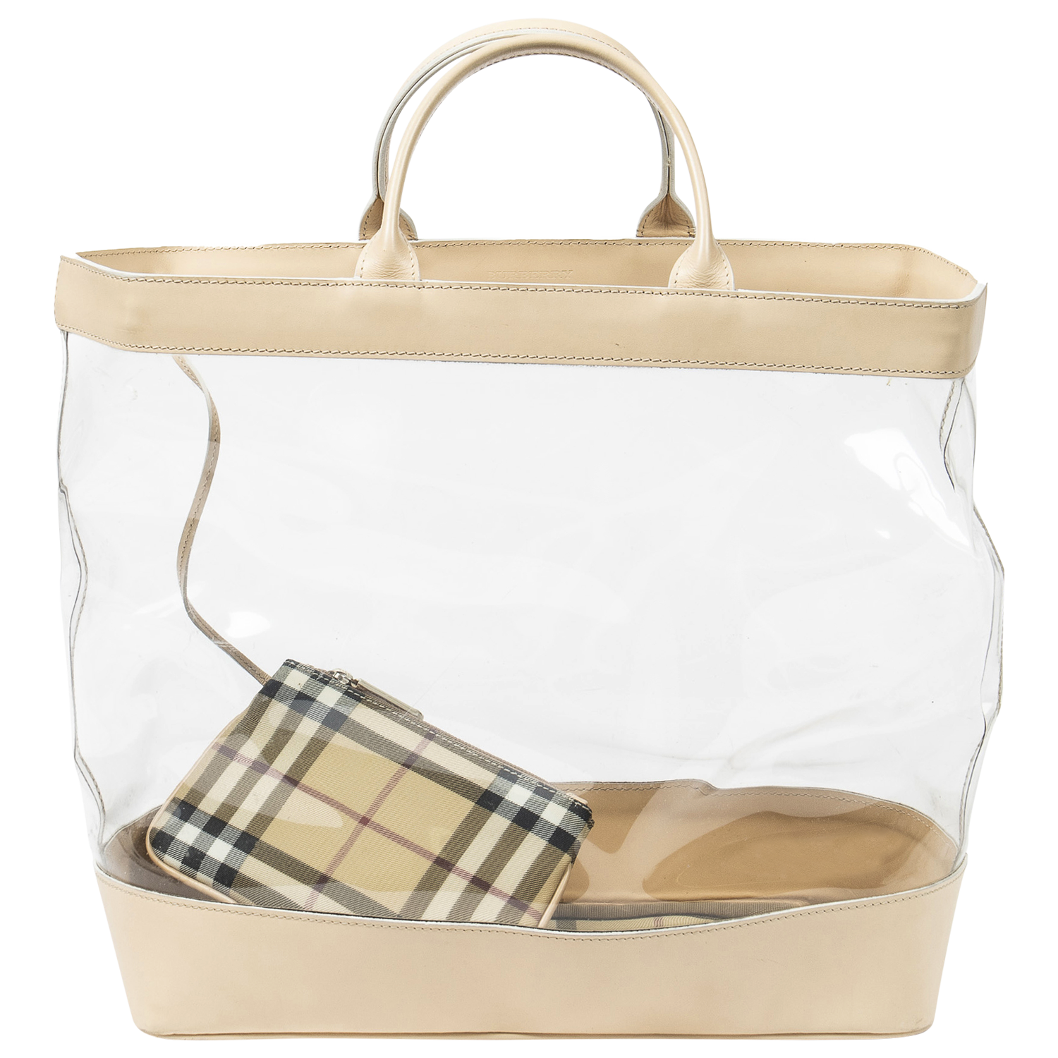 Burberry Beige/Transparent PVC Large Clear Tote