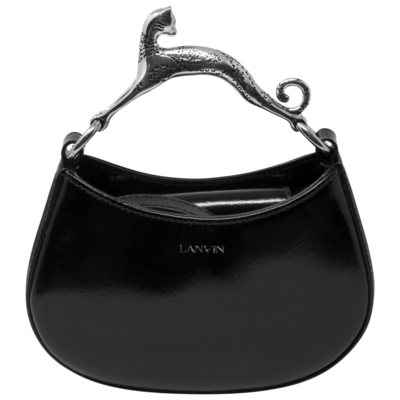 Lanvin Patent Leather Cat Top Handle Bag