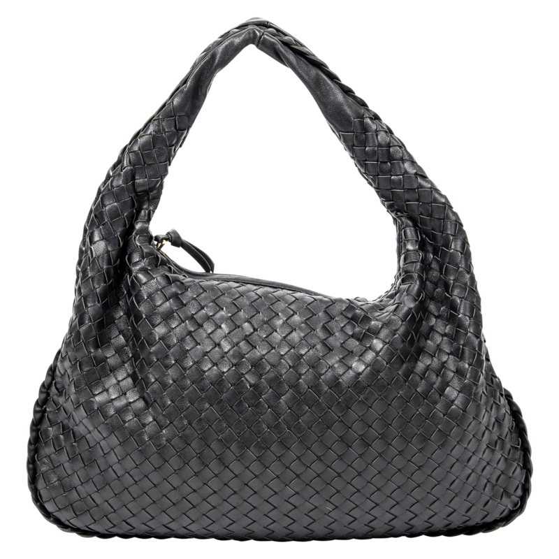 Bottega Veneta Black Classic Intrecciato Hobo