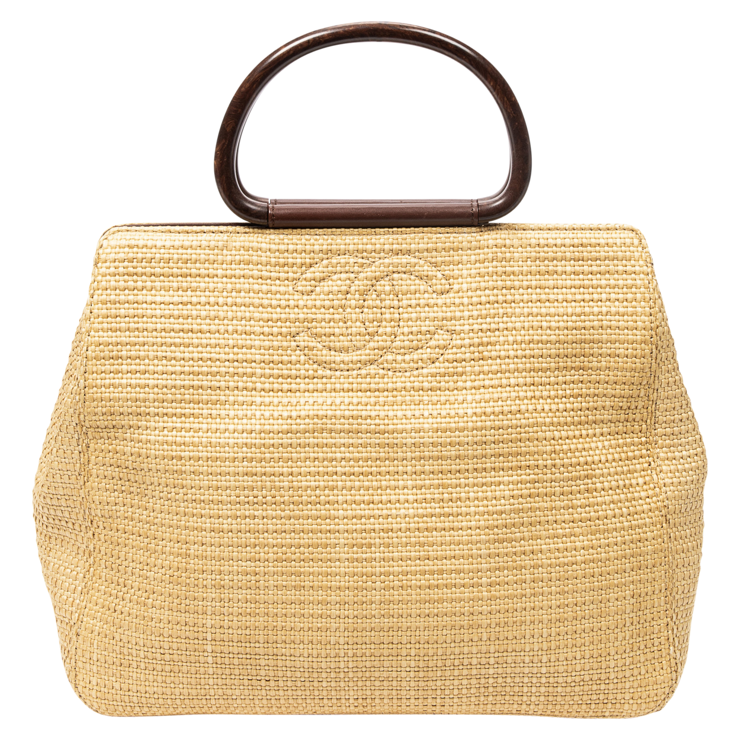 Chanel 2001 CC Top Handle Basket Weave Bag