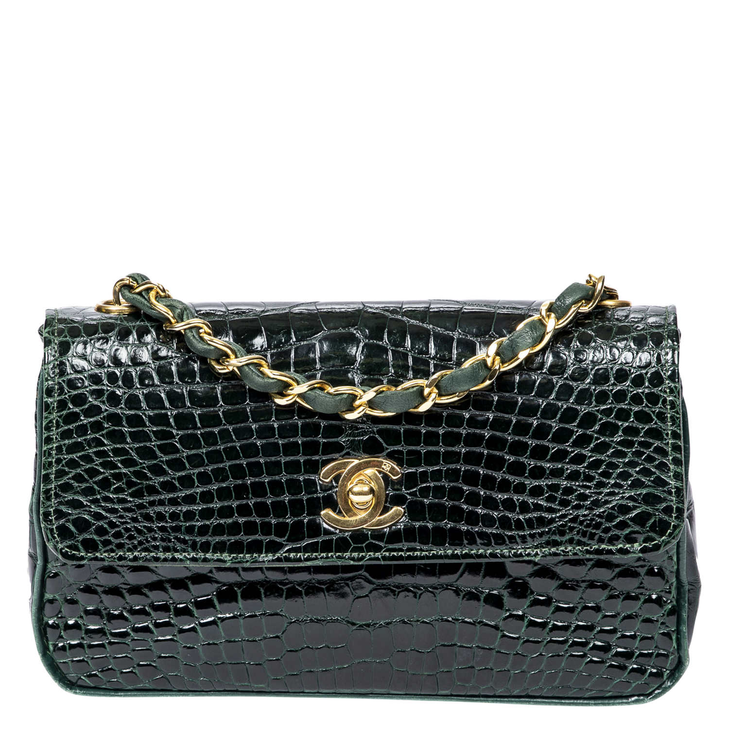 Chanel Green Rare 1989 Mini Rectangle Flap Bag