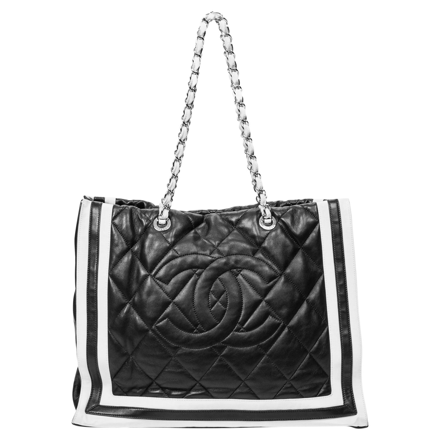 Chanel 2009 Navy Large CC Chain Tote