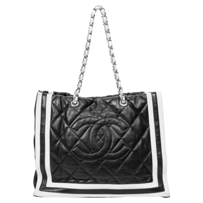 Chanel 2009 Navy Large CC Chain Tote