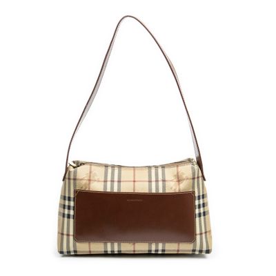 Burberry Beige/Brown Front Pocket Shoulder Bag