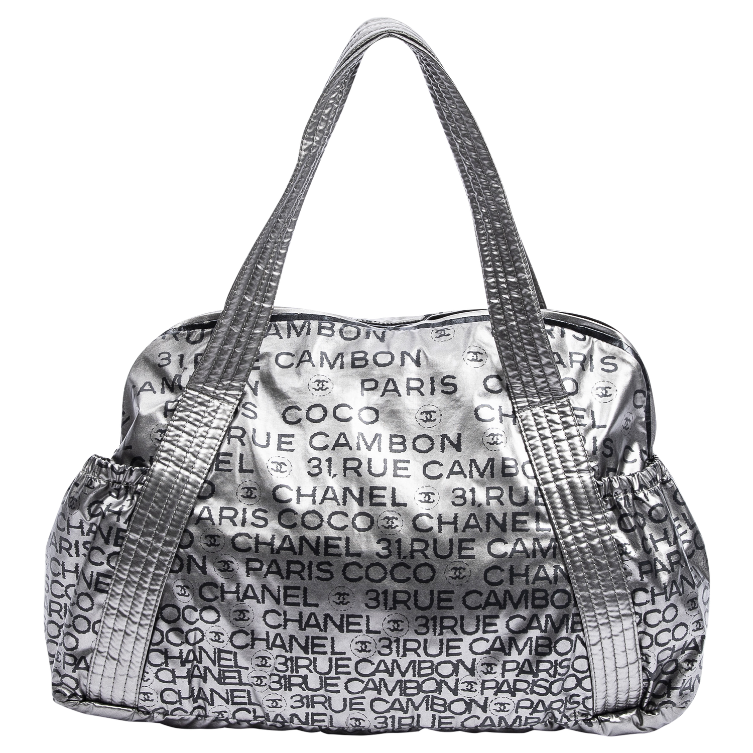Chanel 2008 Rue Cambon Silver Tote