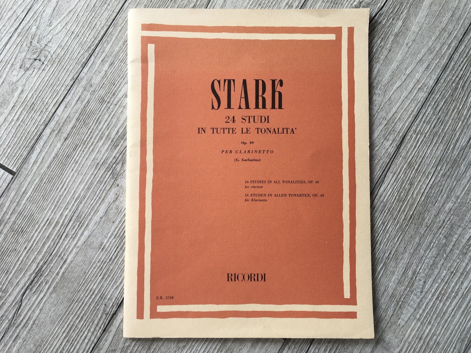 STARK - 24 studi in tutte le tonalità per clarinetto Op. 49
