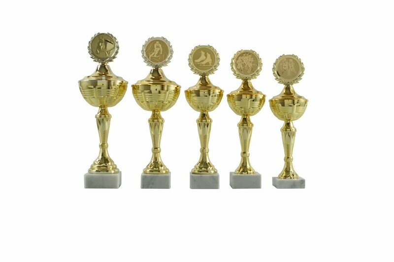 Pokalserie gold mit Deckel