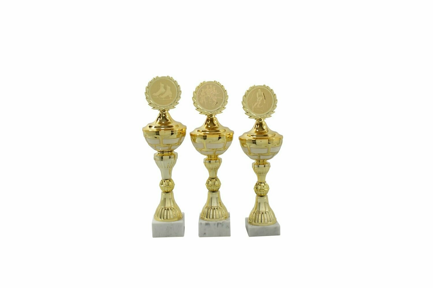 Pokalserie gold-silber-matt