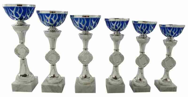 Pokalserie, silber-blau
