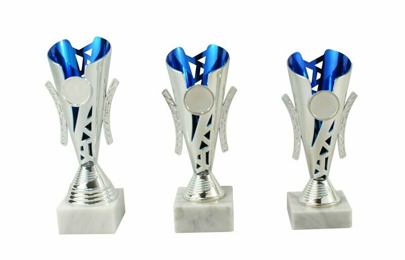 Pokalserie, silber-blau