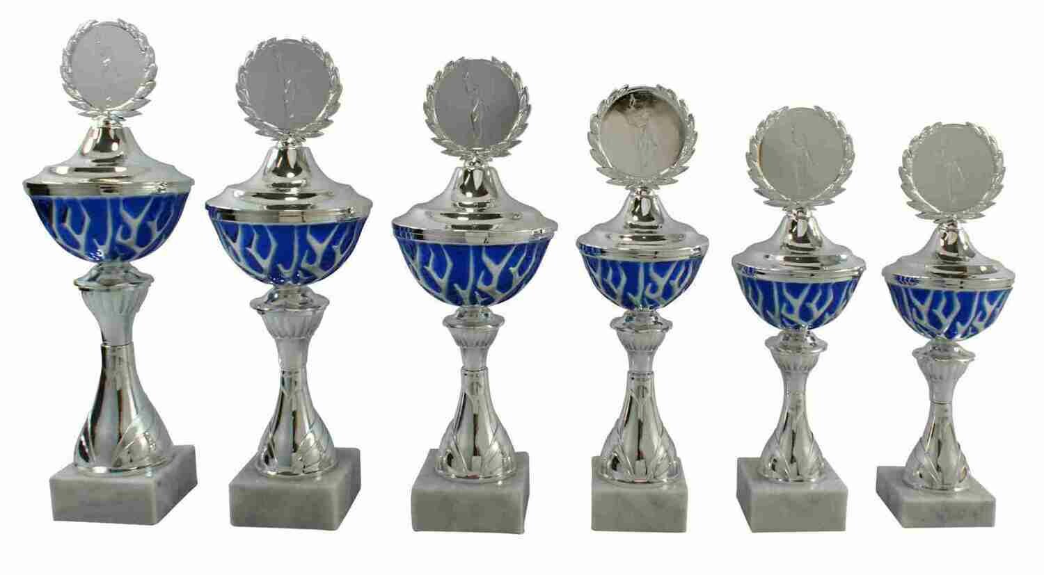 Pokalserie, silber-blau
