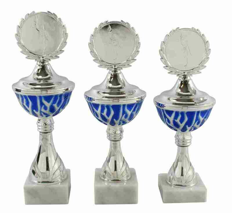 Pokalserie, silber-blau
