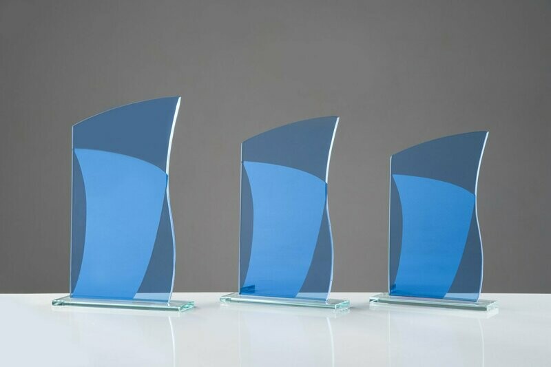 Glasständerserie blau
