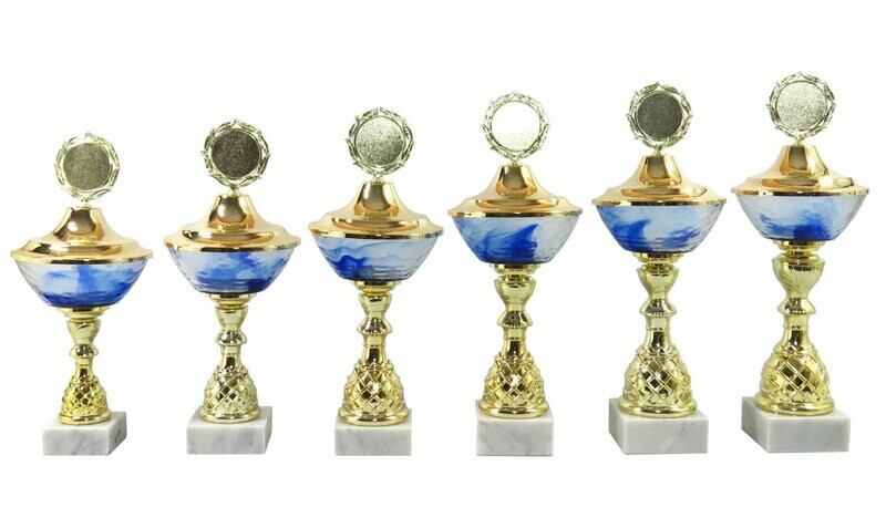Glaspokalserie Mila  Gold-Blau