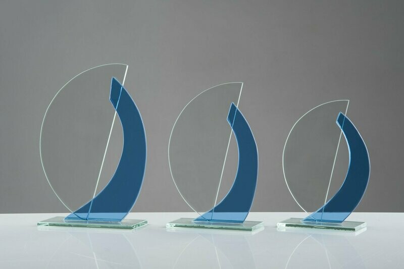Glasständerserie blau