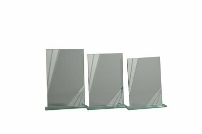 Glasständer silber mit Spiegel