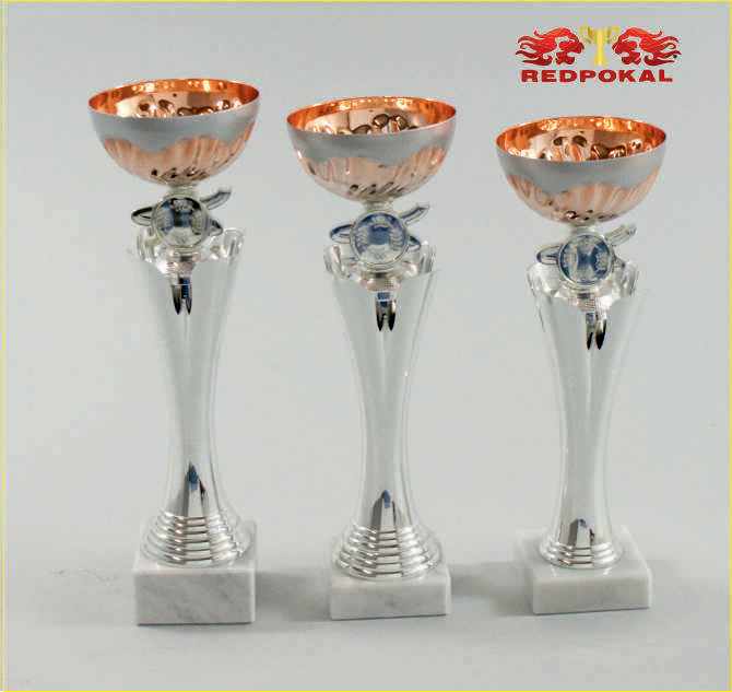 3er Pokalserie silbermatt-orange, 23-25 cm E503/1-3 3er Pokalserie silbermatt-orange, 23-25 cm E503/1-3