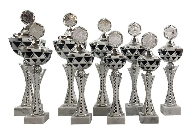 Pokalserie  silber-schwarz  754/1-9