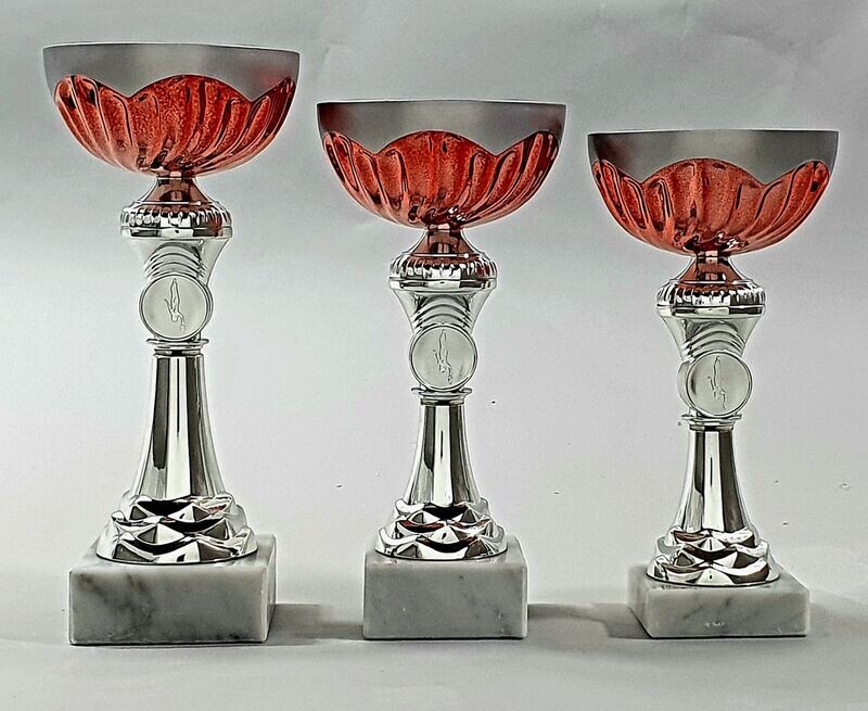 Pokalserie S59/1-3 silber-rot