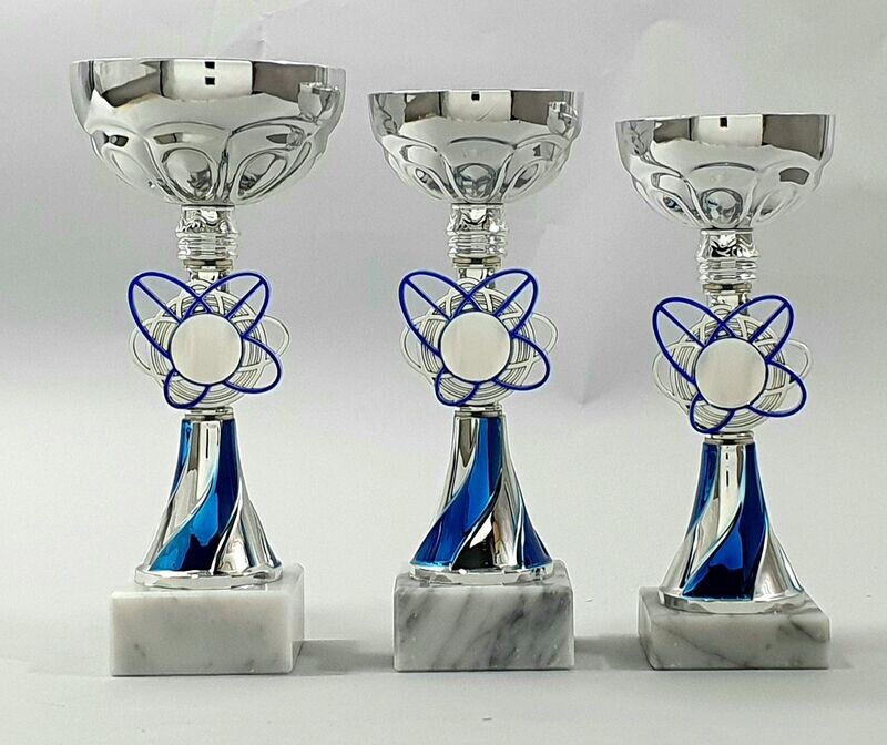 Pokalserie S62/1-3 silber-blau