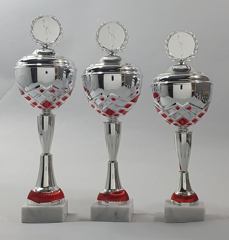 S75/1-3 Pokal silber/rot