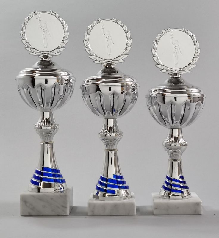 Pokalserie 773/1-3, silber-blau