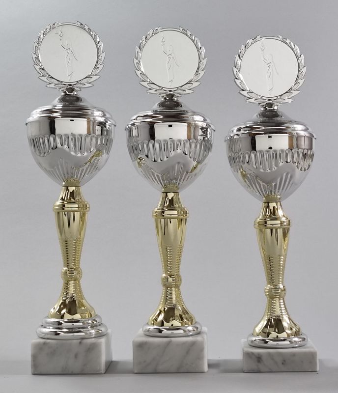 Pokalserie 776/1-3, silber-gold