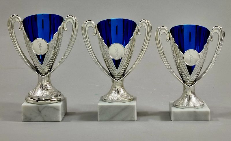 Pokalserie 806 /1-3, silber-blau Pokalserie 806 /1-3, silber-blau