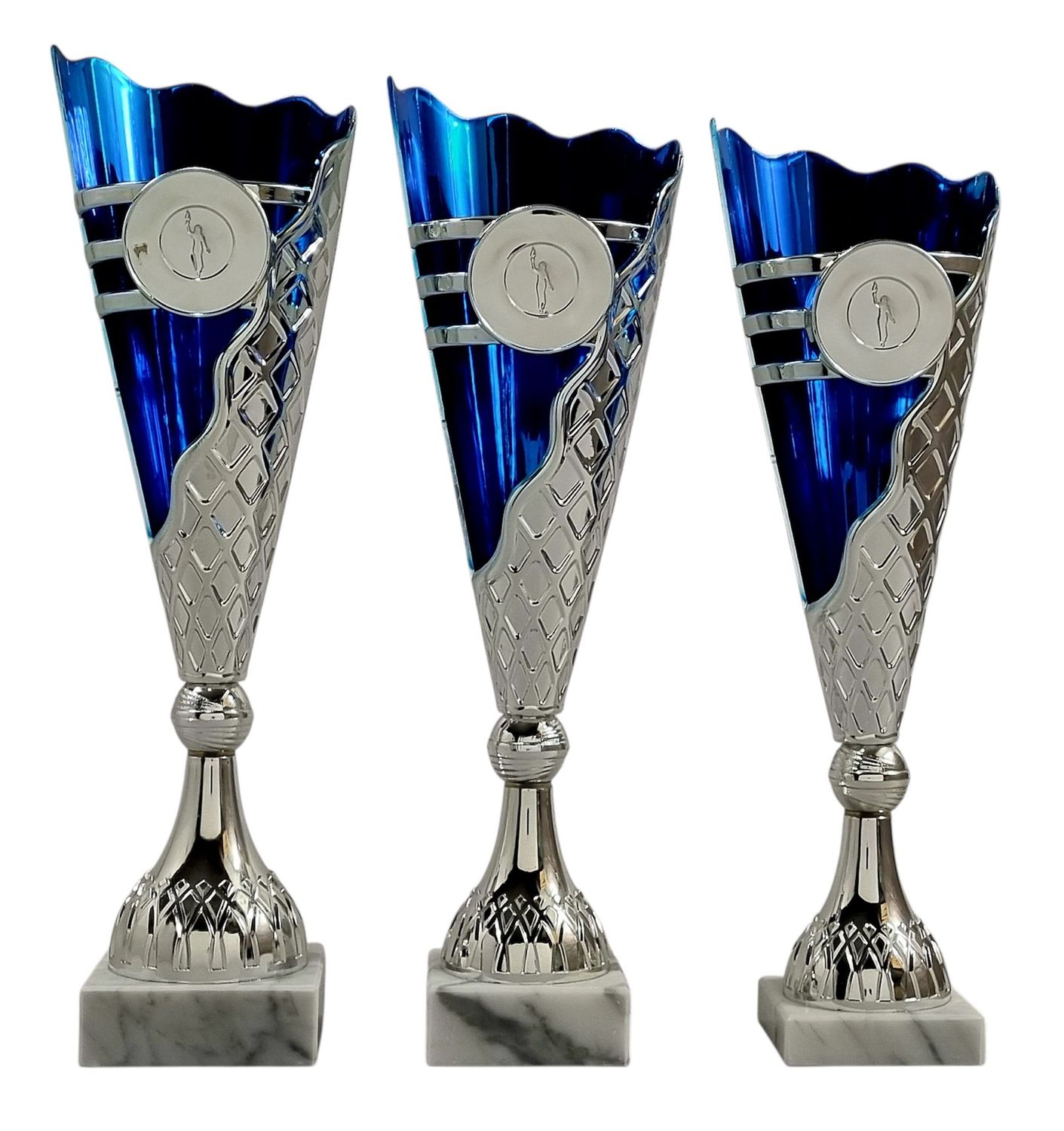 Pokalserie 805 /1-3, silber-blau