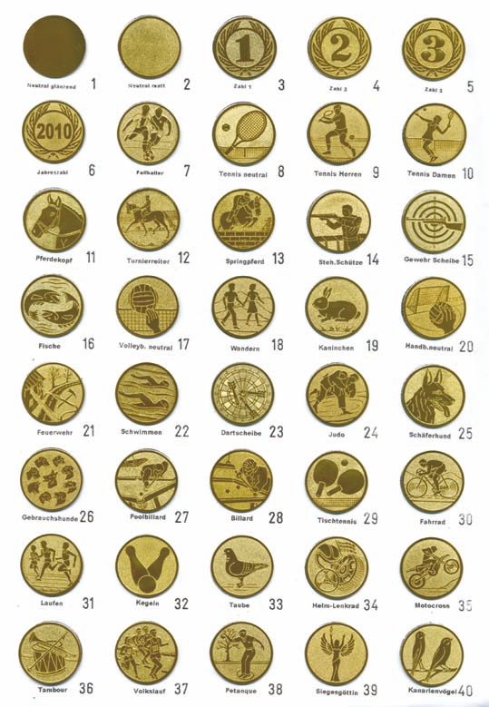 Pokalserie 804/1-5 Gold/Silber