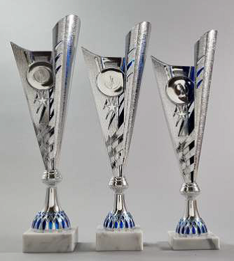 Pokalserie 783 /1-3, silber-blau
