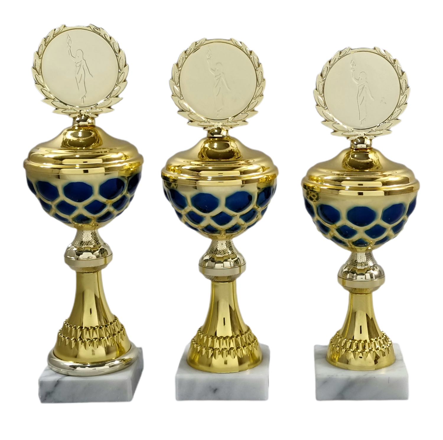 Pokalserie 824/1-3, Gold-blau