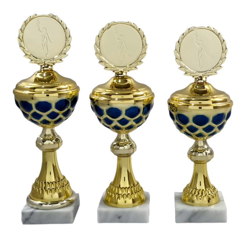 Pokalserie 824/1-3, Gold-blau