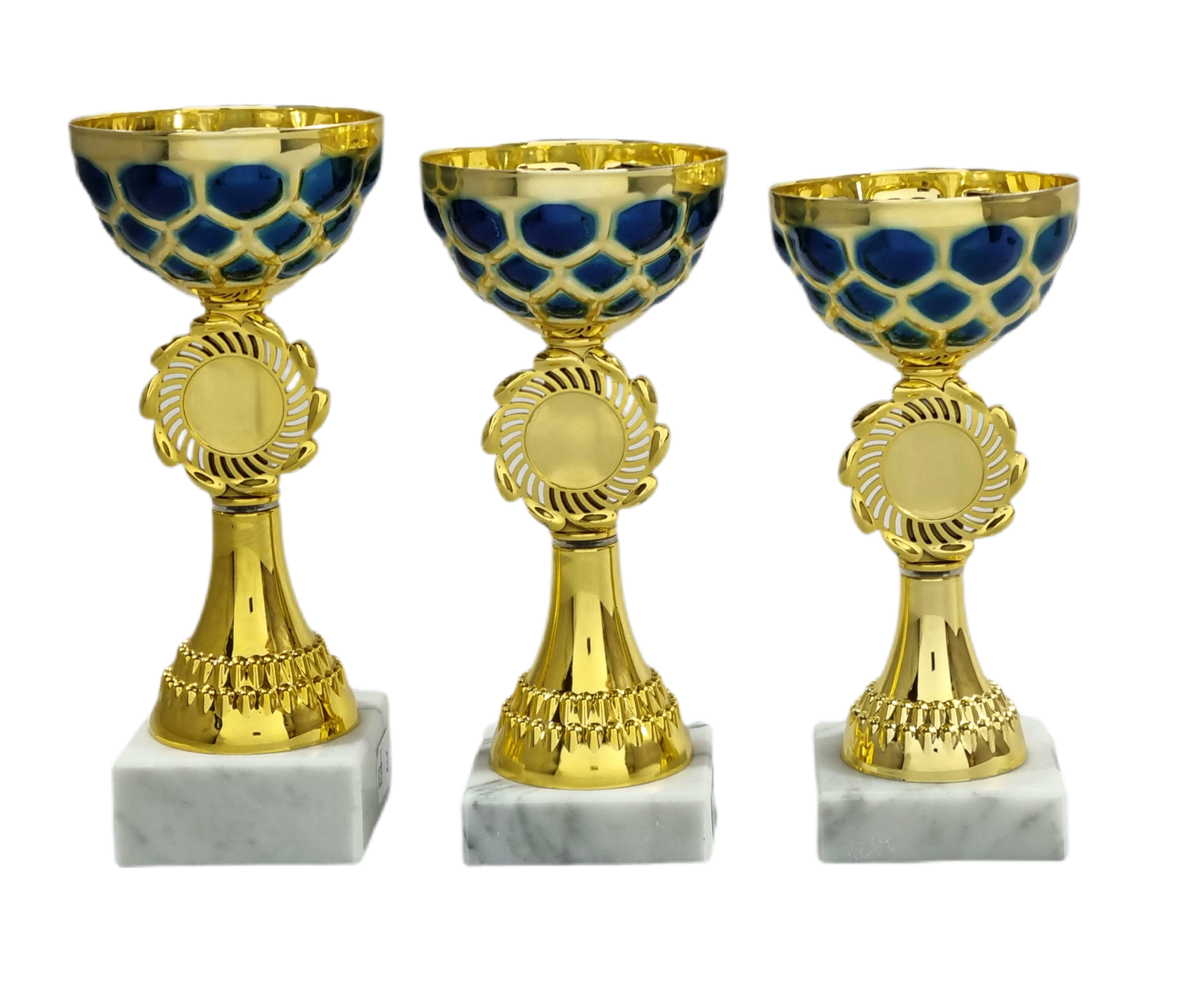 Pokalserie 827/1-3, Gold-Blau