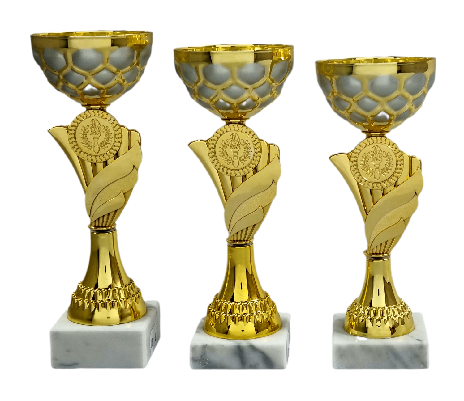 Pokalserie 828/1-3, Gold/Silbermatt