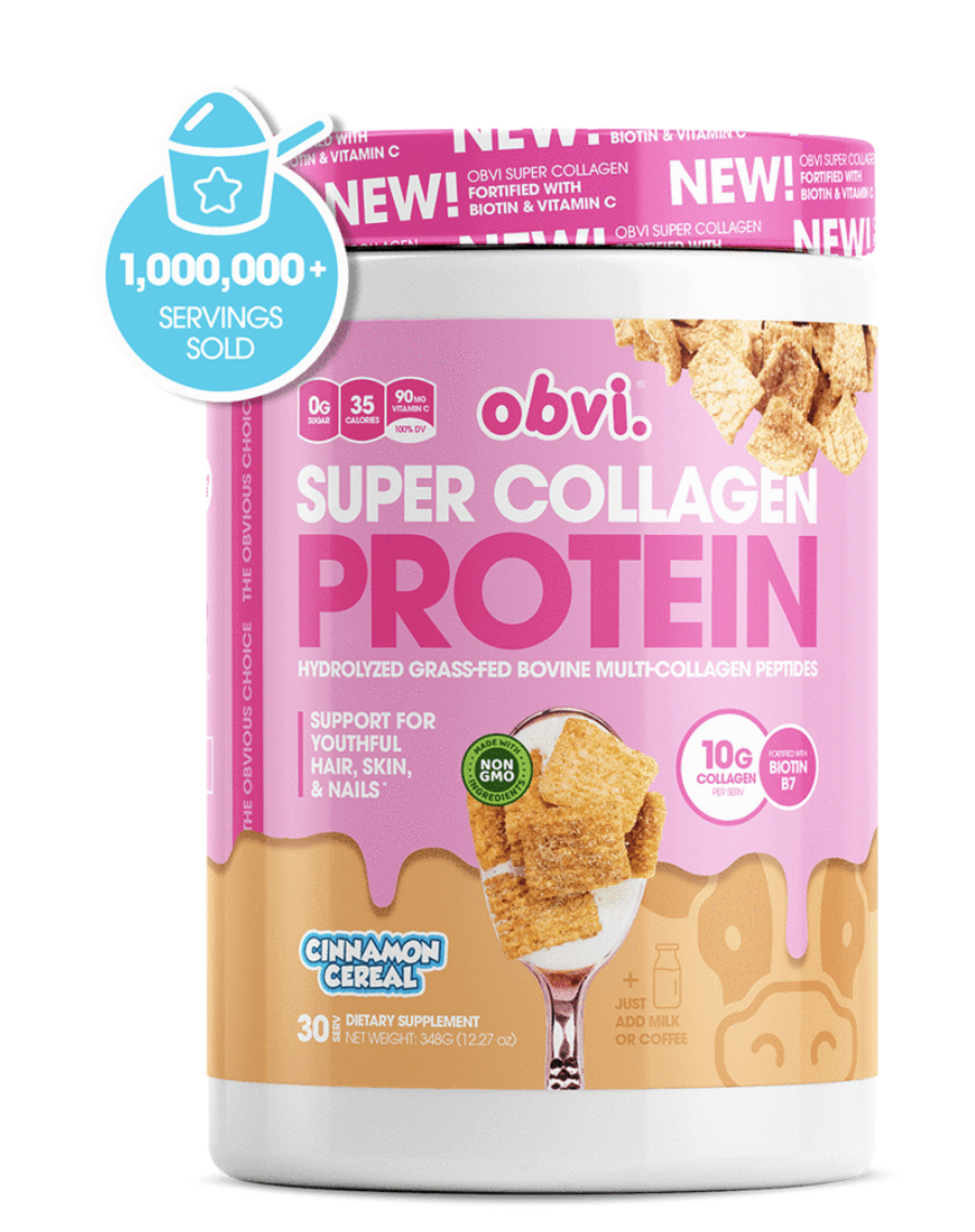 Obvi, Super collagen protein cinnamon cereal