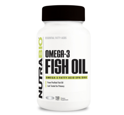 Omega 3 fishoils 150ct by Nutrabio