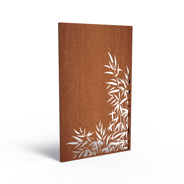 Panneau brise vue acier corten modèle 3 bambou