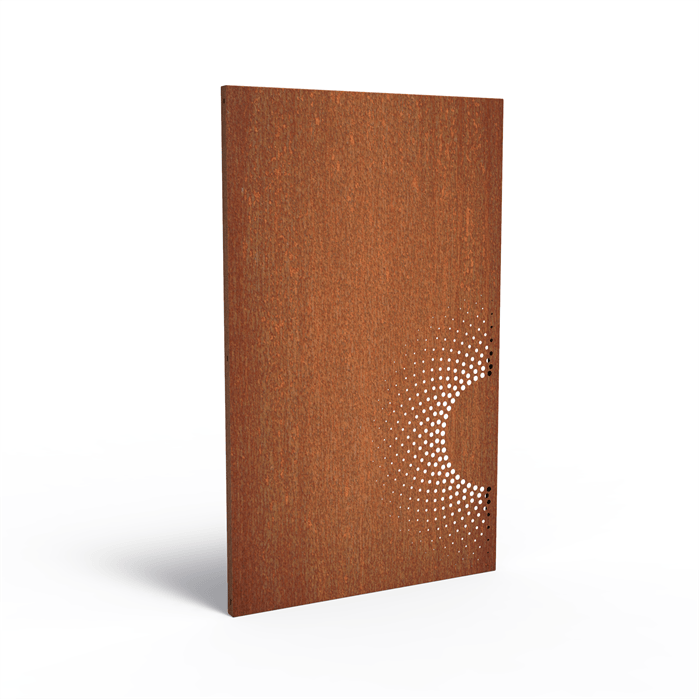 Panneau brise vue acier corten modèle 17 solaire