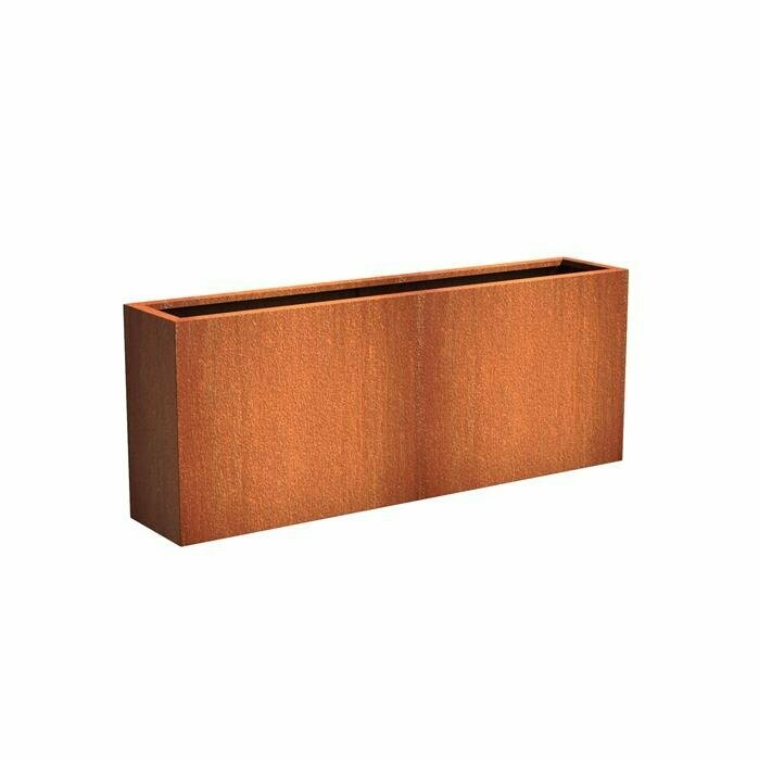 Bac rectangle corten 1000 x 400 x 800 mm