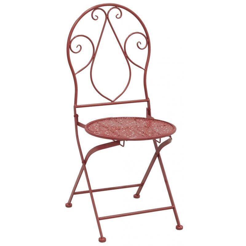 Lot de 2 Chaises métal rouge